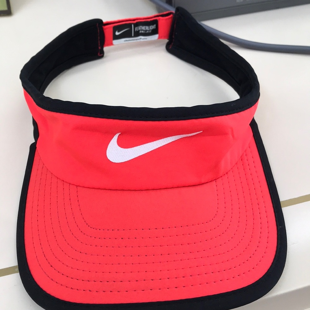 Coral Nike visor hat